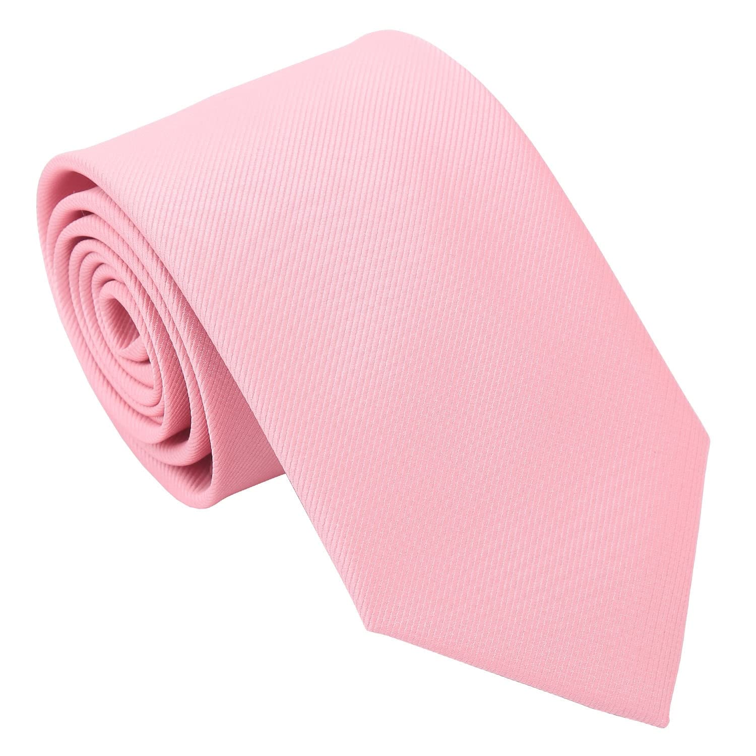 Dqt Men's Coral Blush Plain Twill Wedding Formal & Business 8Cm Classic Tie