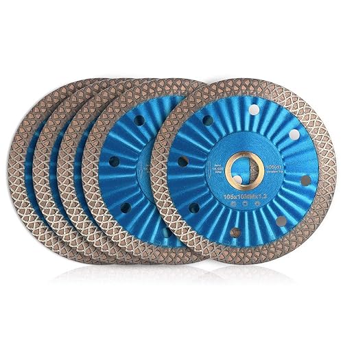 5 unidscaja Hoja de sierra de diamante de 4 "Hoja de corte de porcelana súper fina para azulejos de porcelana, cerámica granito mármol..