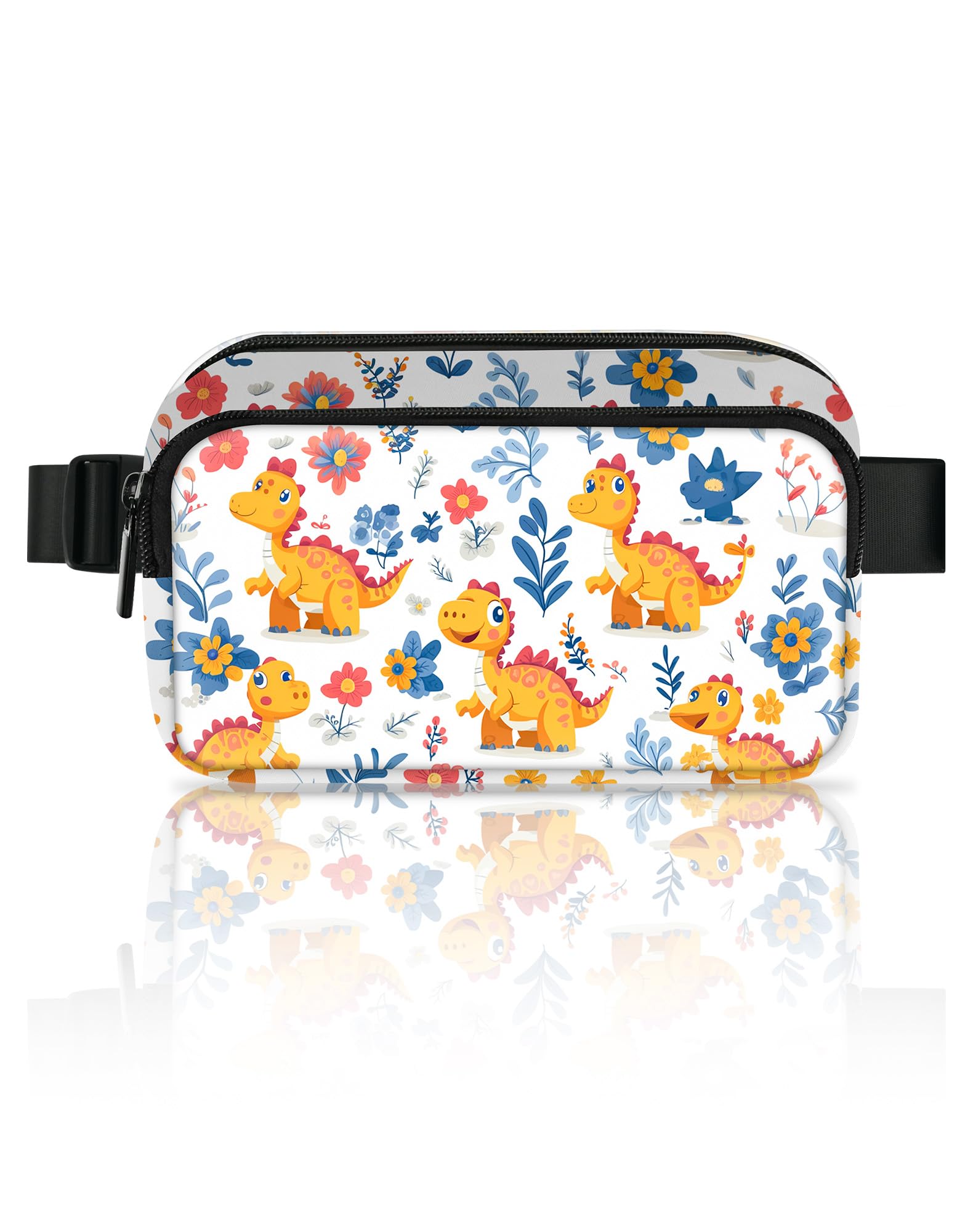 Dinosaur Fanny Pack Fashion Belt Bag Lightweight Waist Pouch with Adjustable Strap Mini Crossbody Bags for Women Travel Sports Running