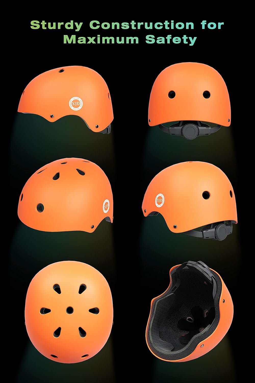 XJD Kids Bike Helmet Toddler Helmet Kids Sport Protective Gear Set Boy Girl Adjustable Child Cycling Helmet with Knee Pads Elbow Pads Wrist Guards Youth Skateboard Helmet for Kids : Sports & Outdoors