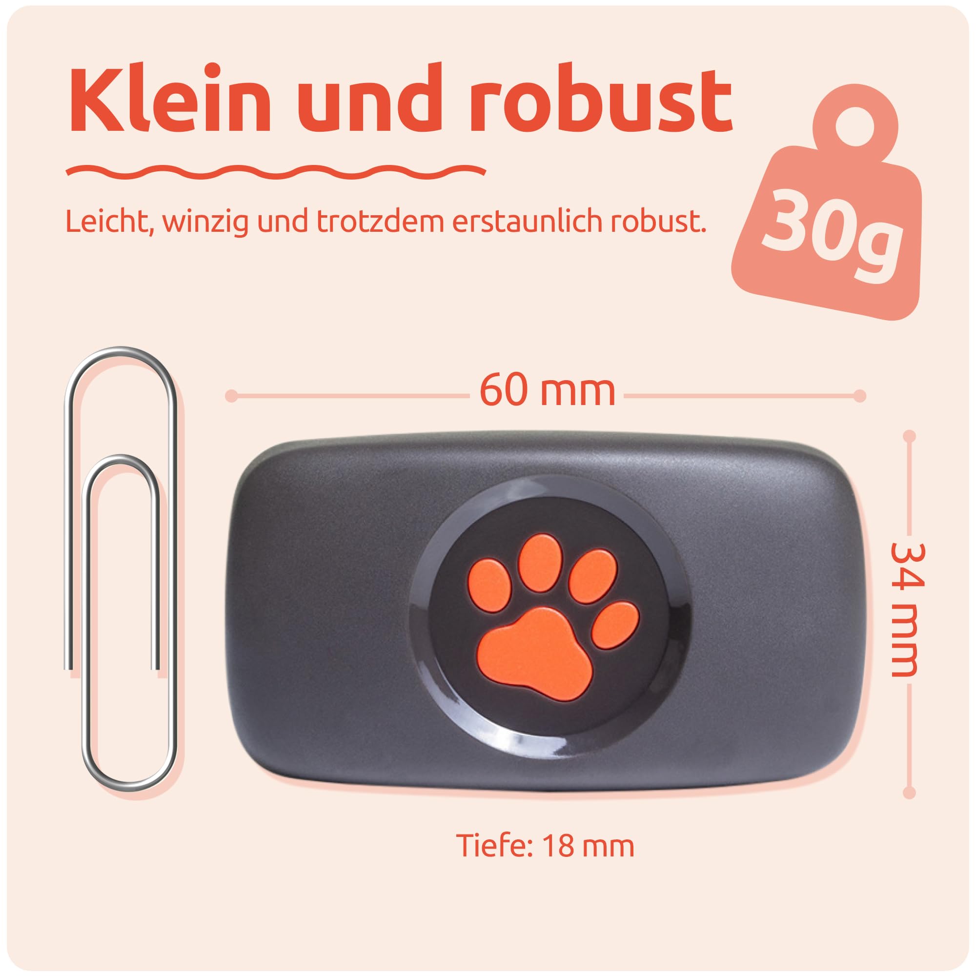 Pitpat GPS Tracker für Hunde ohne ABO Gebühren Satellitenortung mit unbegrenzter Reichweite – Haustier Live Aktivitätstracking – Wasserdicht – für alle Hunde geeignet – Passt an jedes Hundehalsband