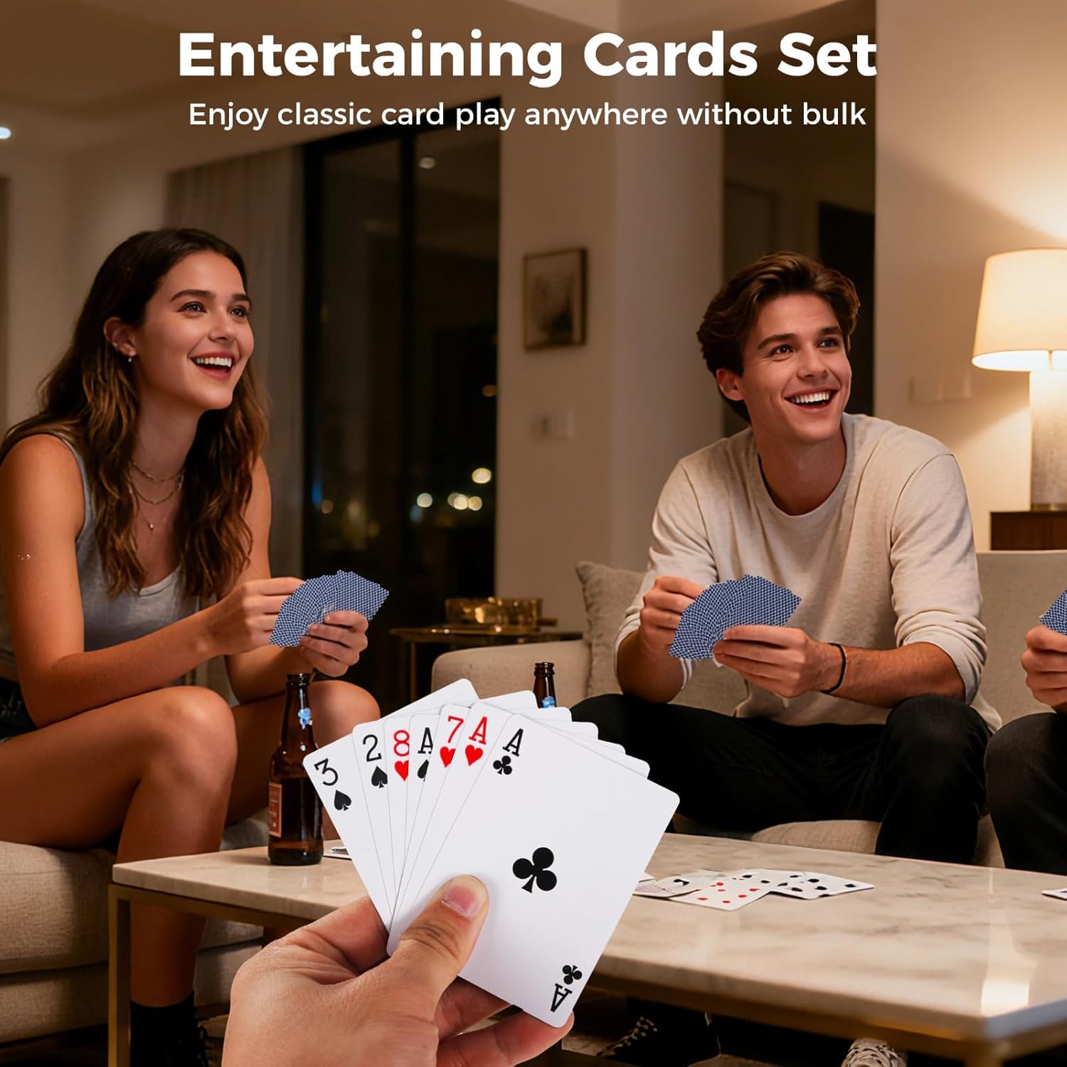 OMISTAR 48 Decks Entertaining Cards Set, 24 Pack Black and 24 Pack Red, 54 Count Per Deck, Travel Playing Items, Ideal for Poker, Blackjack, Canasta, Rummy, Game Supplies for Parties, Clubs