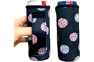 Slim Koozie - Volleyball Spike Insulated 12 oz Can Holder