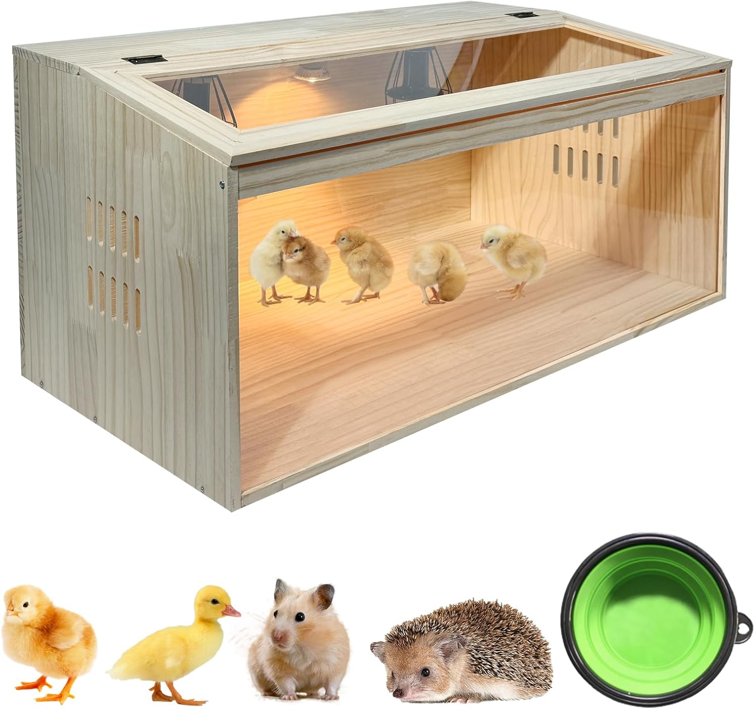 Chicken Brooder Box, Large Chick Brooder, Chicken Brooder with Temp Controller, 3