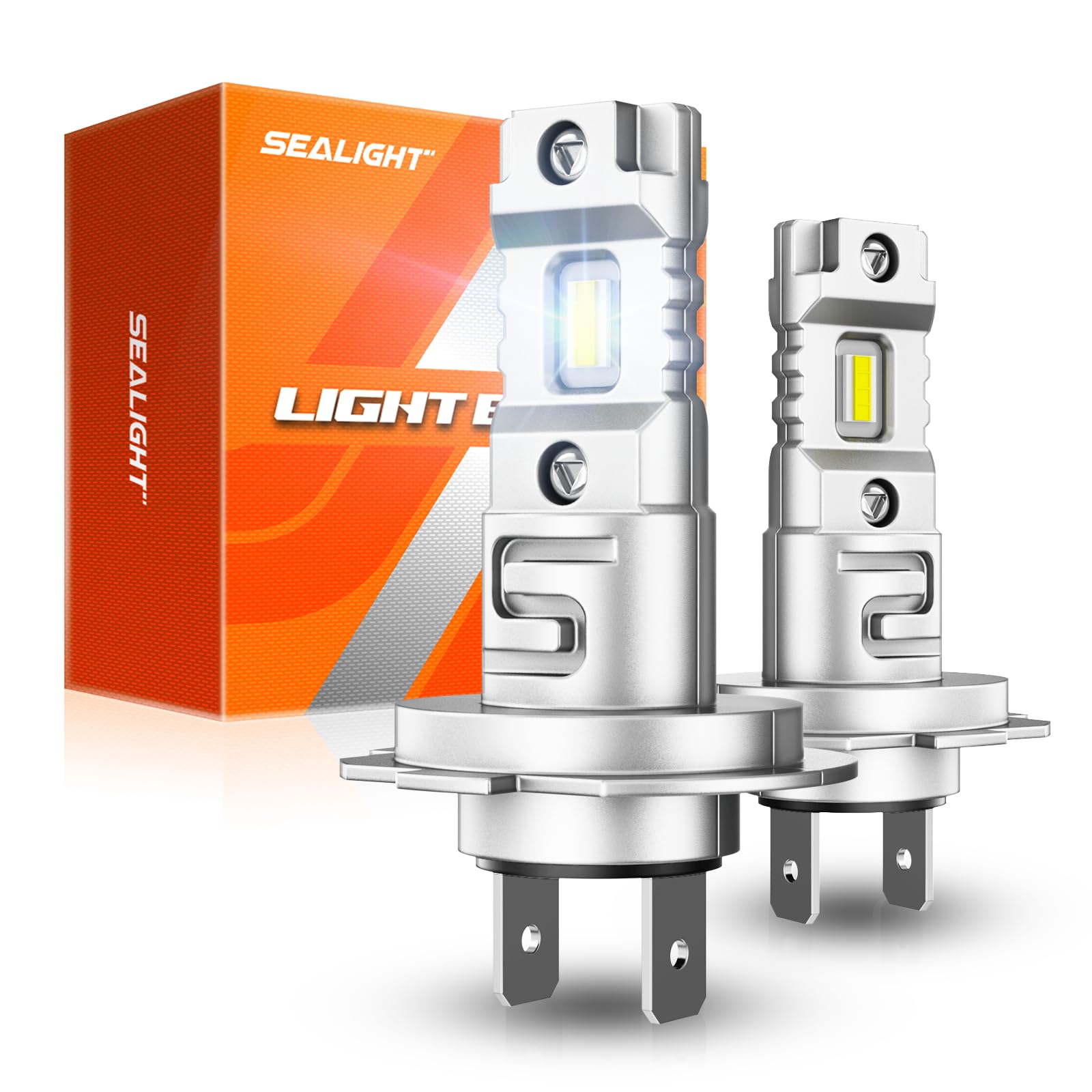 SEALIGHT 30000LM H7 Light Bulbs 2025 Version ????????????????????-????????????????????????, Subsize 50W H7 Bulbs 6500k Cool White IP68 99% Compatibility,3-Mins Installation, Pack of 2