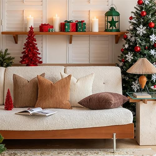 Miniatura 2 de LANANAS Juego de 4 fundas de almohada neutras para sofá, 18 x 18 pulgadas, decorativas, estilo bohemio, para sala de estar, sofá, cama, sofá,