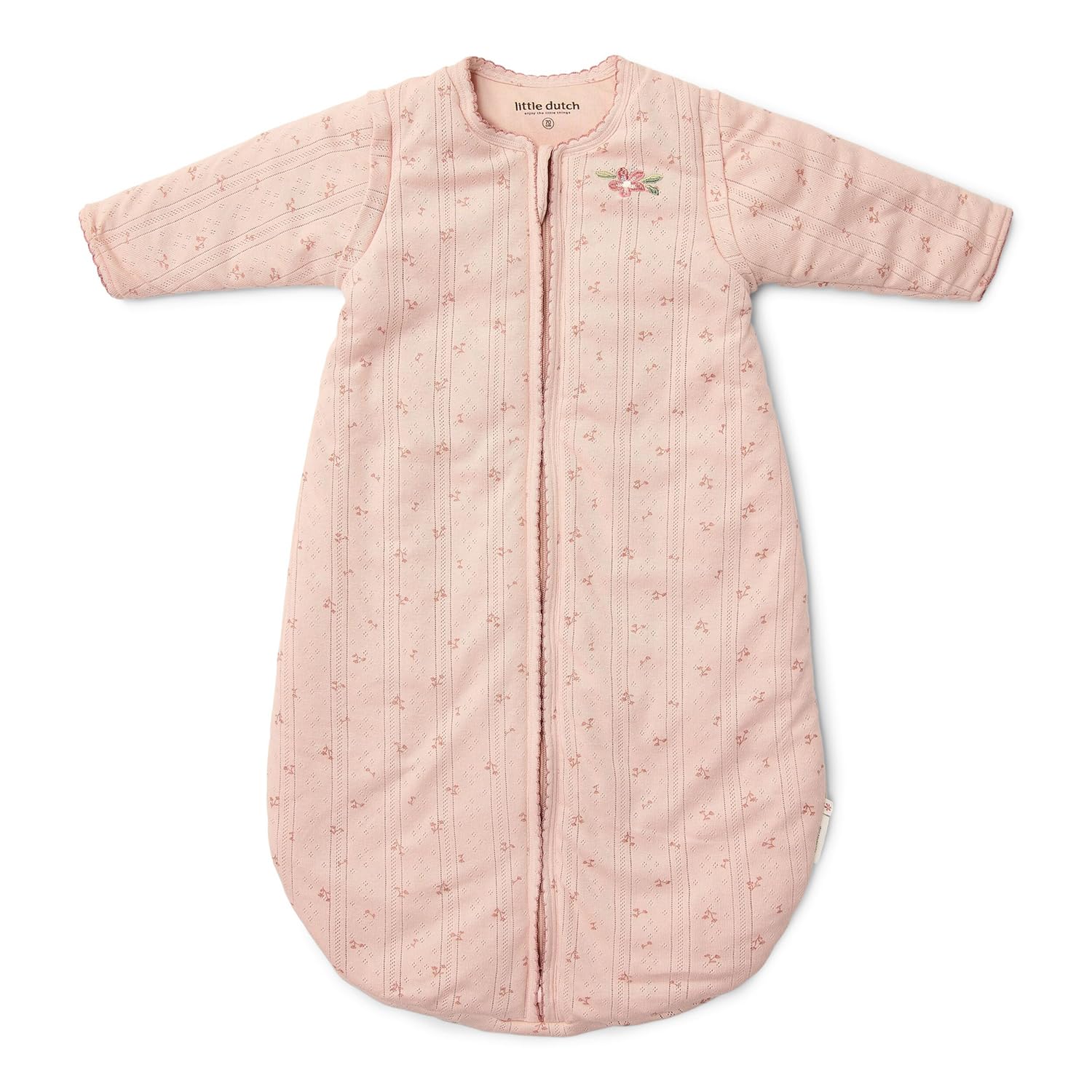 Little Dutch Schlafsack Winter Winterschlafsack Baby Mädchen (Gr. 90 cm) 2.0 Tog Blossom rosa - Pure