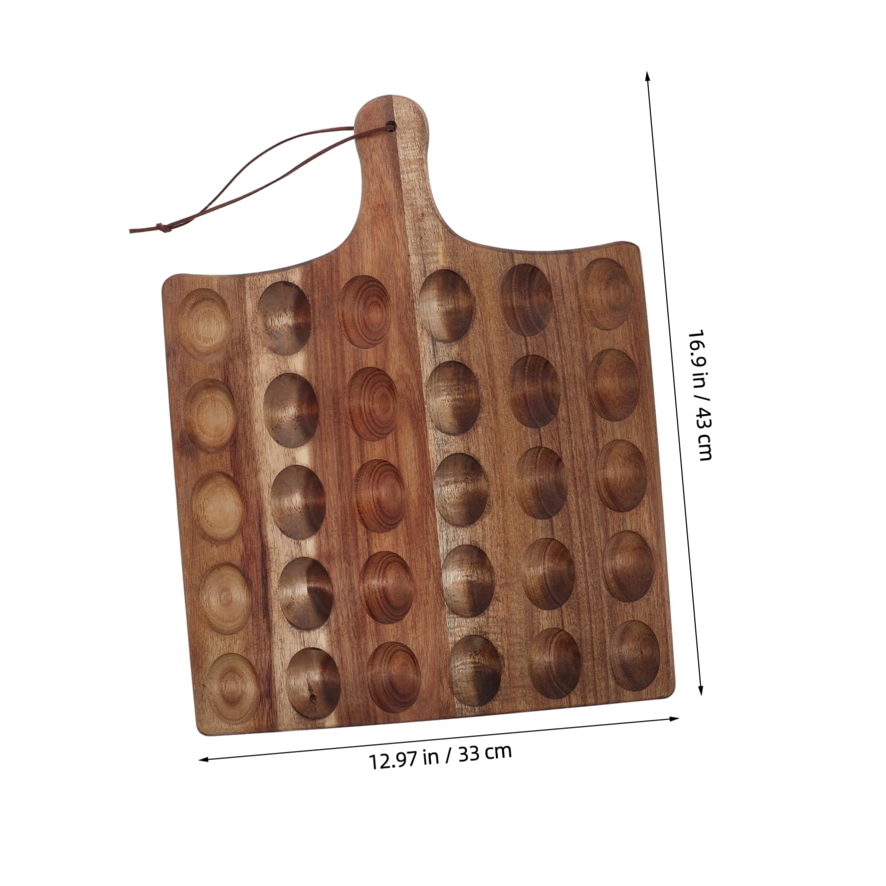 OKUMEYR Reversible Wooden Deviled Holder Tray Multi-functional Serving Platter for Parties and Gatherings Space-saving Design for Kitchen Organization Wood Construction