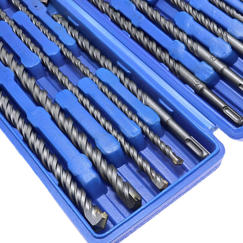 Set di Punte per Trapano Elettrico da 20 Pezzi, scalpello SDS, Gambo in plastica, Impatto, Rotante, calcestruzzo, muratura, Foratura, scanalatura, Nuovo