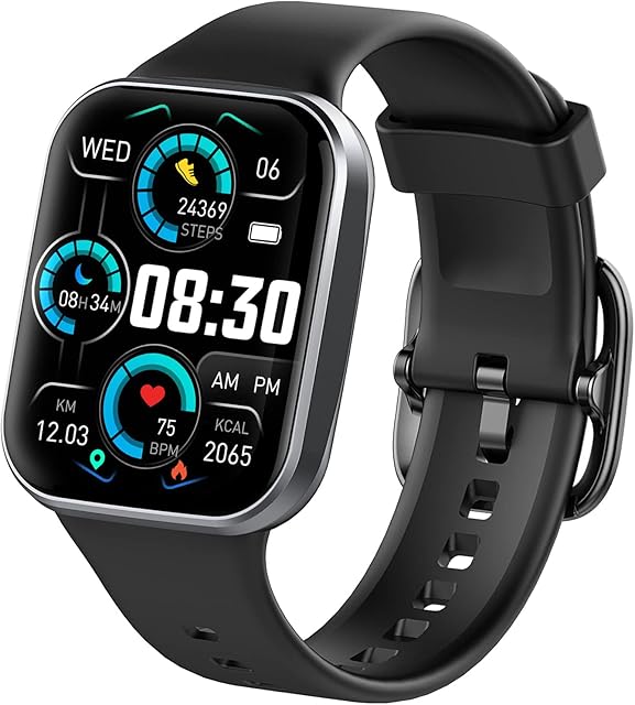 Smart Watch for Men Women, Dbasne New Fitness Tracker Watch with 1.69" HD Touch Screen 25 Sports Modes Smartwatch, IP68 Waterproof Activity Tracker Step Counter Watch with Heart Rate and Sleep Monitor
