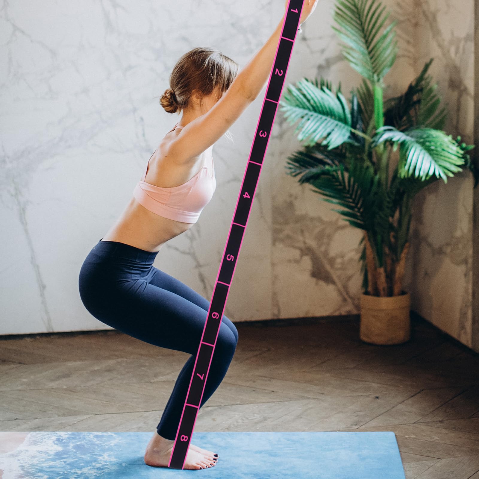 WLLHYF Yoga Stretchgurt 2-tlg. - Elastischer Gurt Mit Schlaufen Für Training & Dehnung