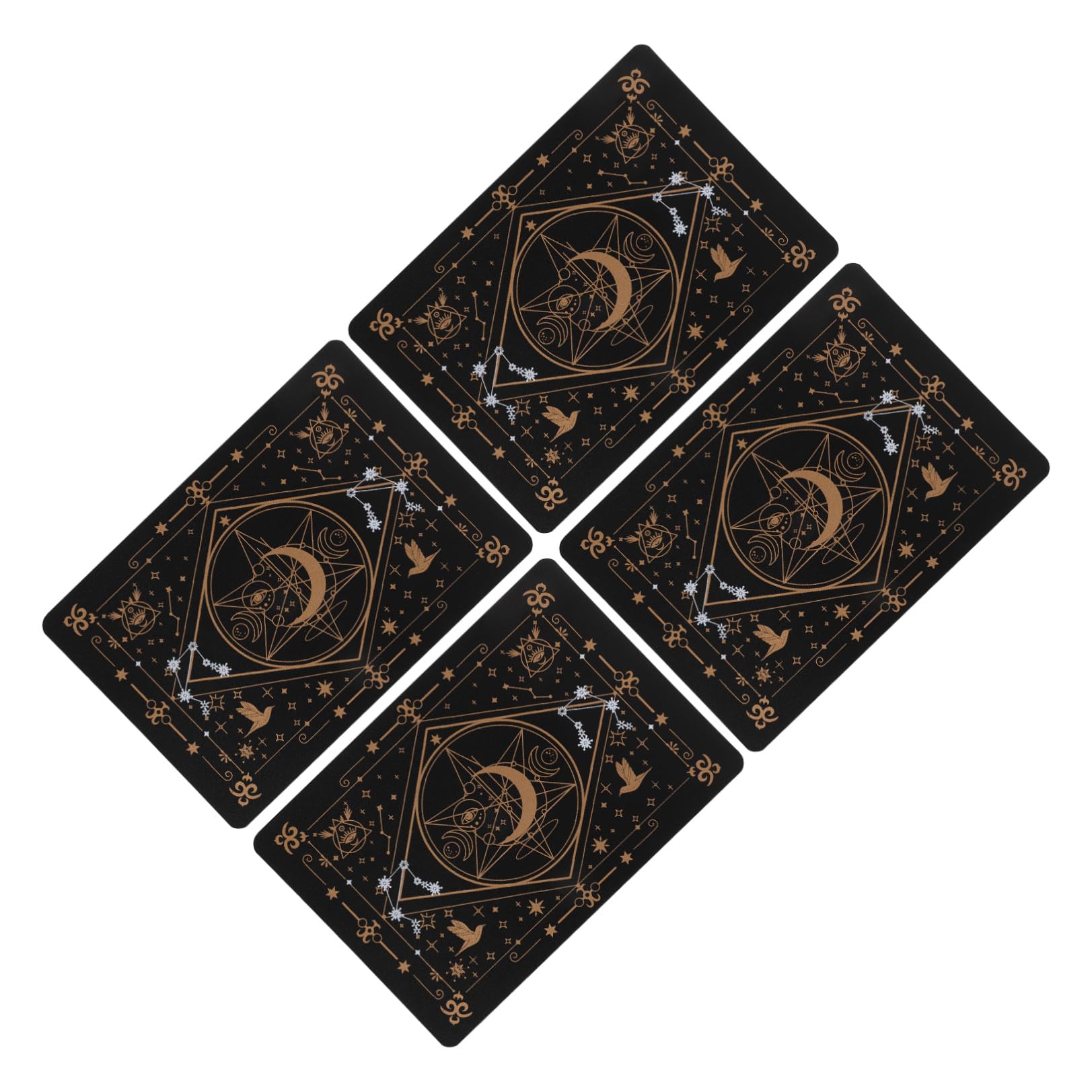 Healeved 4 Pezzi Tappetino da Taglio Nero 30x22 Cm in Pvc ad Alta Densità per Progetti di Carta, Protezione Tavolo Portatile per Scuola e Artigianato