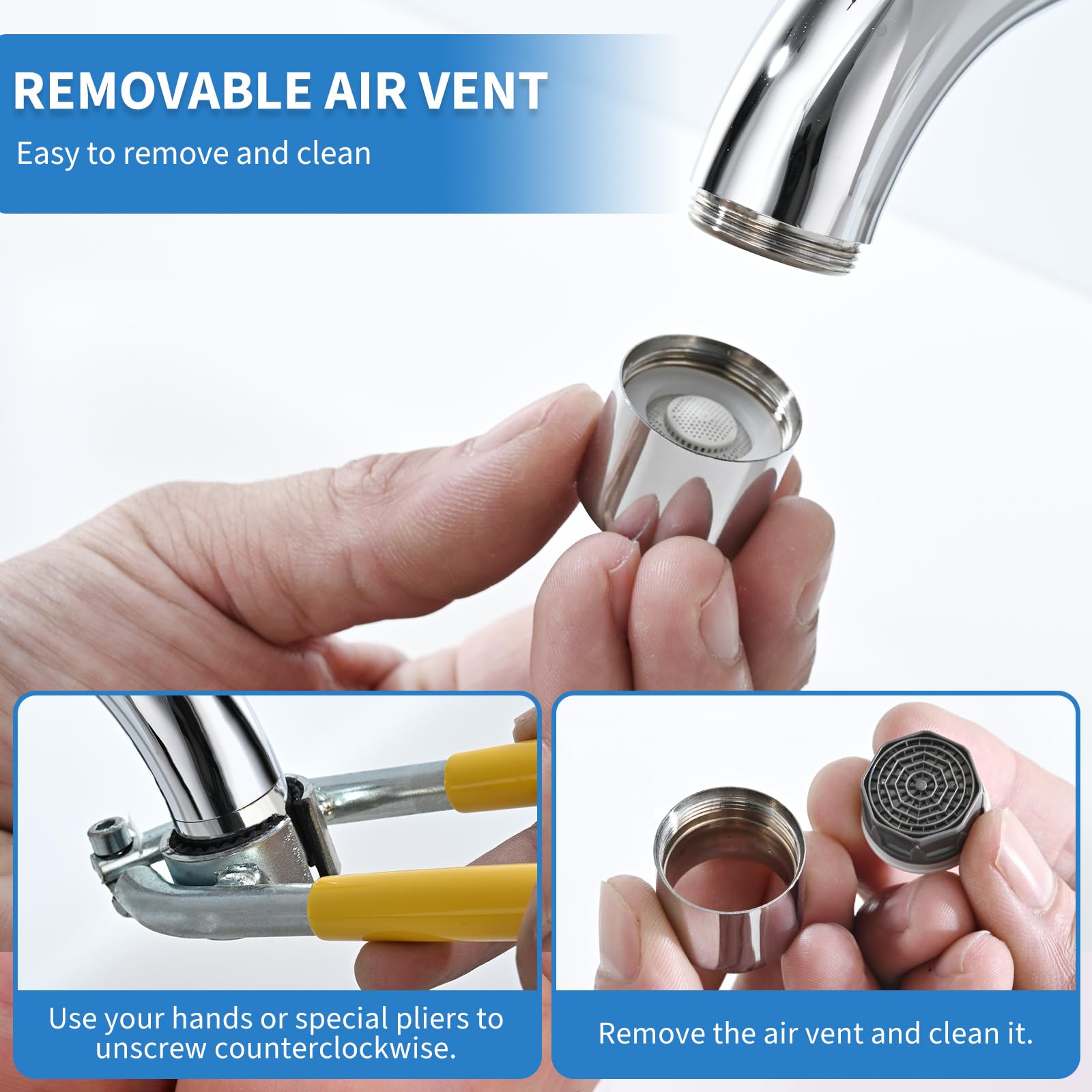 Grifo Temporizado Lavabo Agua Fría, Pulsador, BuntHaus Cierre Automático | Acero inoxidable 304 cromado, grifo lavabo con cierre automático temporizado, ideal para WC y baños públicos