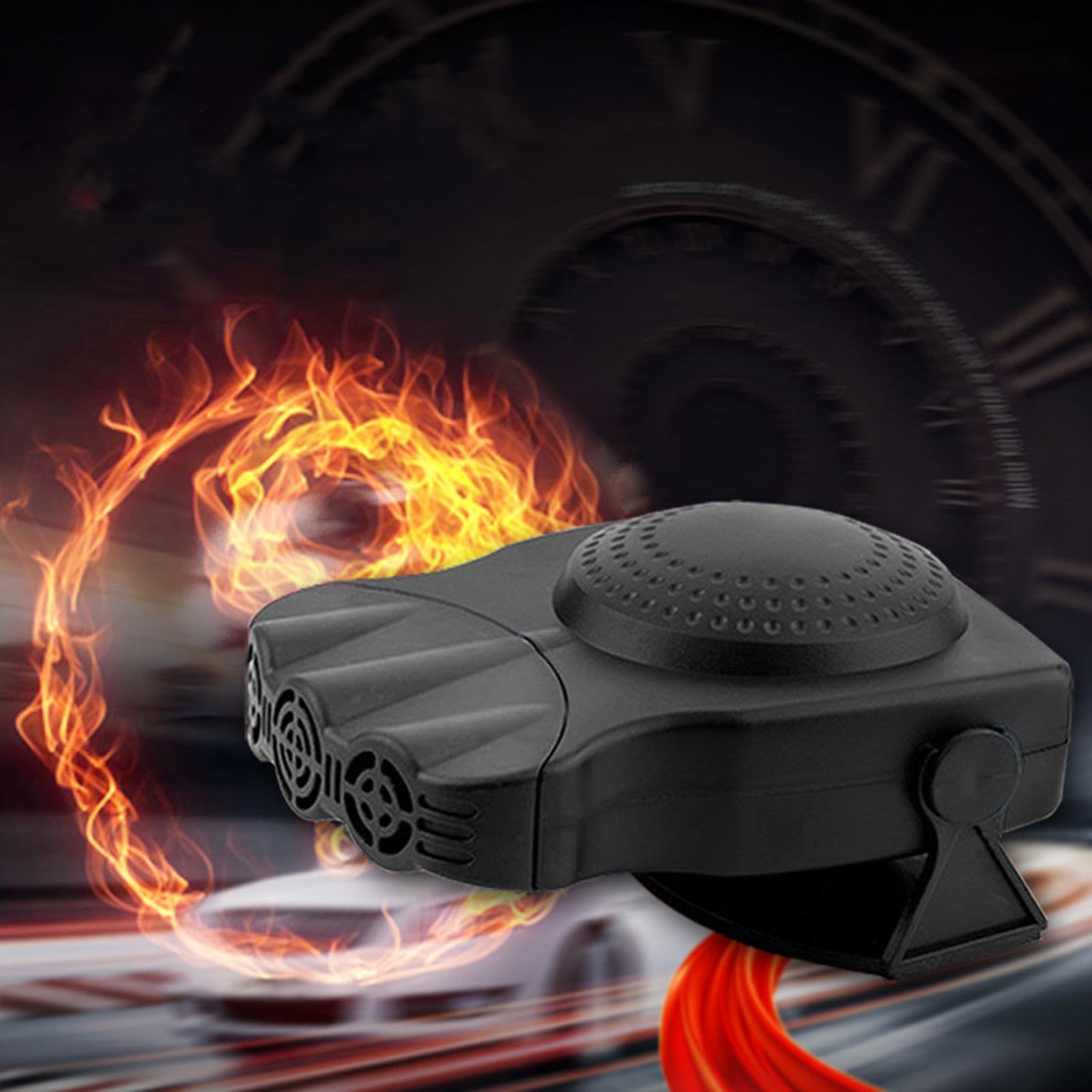 Auto Heater Portable Fast Heating 150W 2 Modes Windshield Defogging Demister Black 12V-image-16