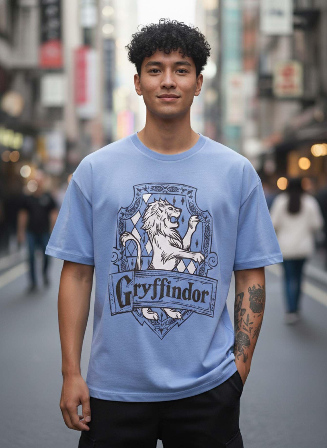 Lymio Camiseta de manga larga para hombre, cuello redondo, camiseta estampada (T-91-94)