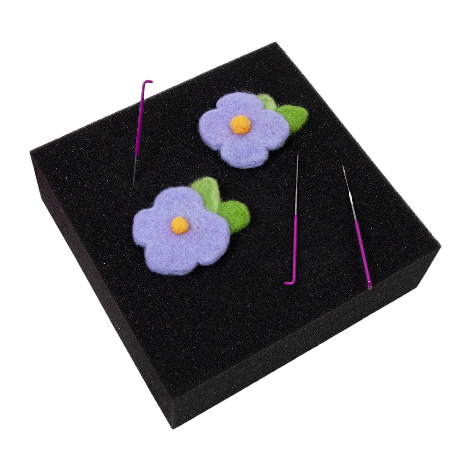 Générique Support D'Aiguille Pour Feutrage – Éponge Haute Densité 16x16x5cm | Tapis Pour Laine Cardée | Coussin Pouxr Artisanat Manuel Projets Créatifs Et Entraînement Quotidien Au Feutre