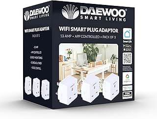 Daewoo Smart Plug For Standard UK Plug Use, WIFI Operated Vi