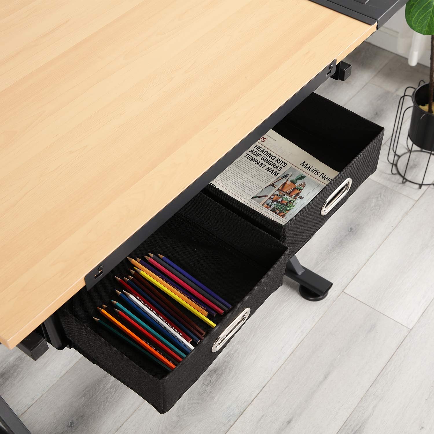 SogesHome Zeichentisch mit Hocker Maltisch Verstellbarer Schreibtisch neigbar Architektentisch Schreib und Zeichentischf ür Kunst Schreibtisch zum Zeichnen Design, Schreiben, Malen, Basteln