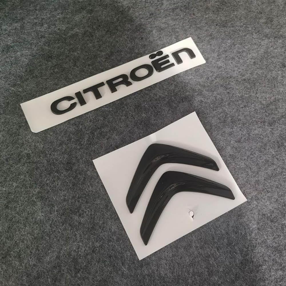 Car Emblems for Citroen C1 2014-2023,Emblem Sticker Self Decorative Logo Badge Decal Front Bonnet Trunk Adhesive Tuning Body Styling Fittings Parts,A+B