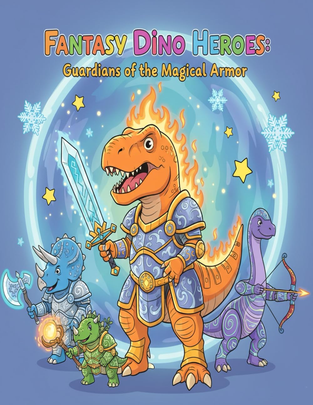 Fantasy Dino Heroes: Guardians of the Magical Armor: A Futuristic Dinosaur Coloring Adventure for Kids Ages 5–8