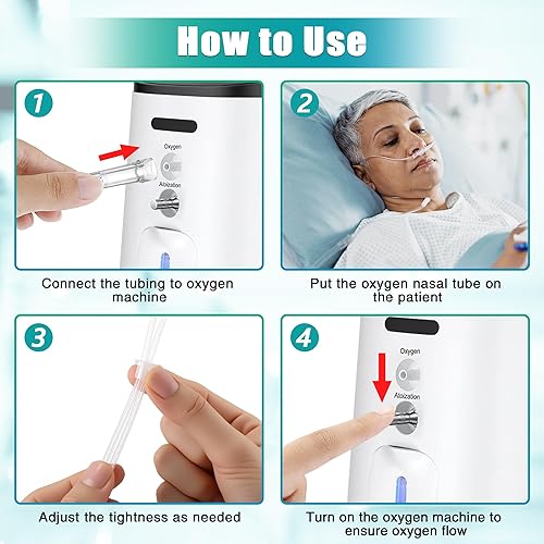 Miniatura 3 de Paquete de 10 cánulas nasales de oxígeno para adultos de 4 pies, tubo de oxígeno suave para adultos, tubo nasal de cánula para oxígeno con pieza