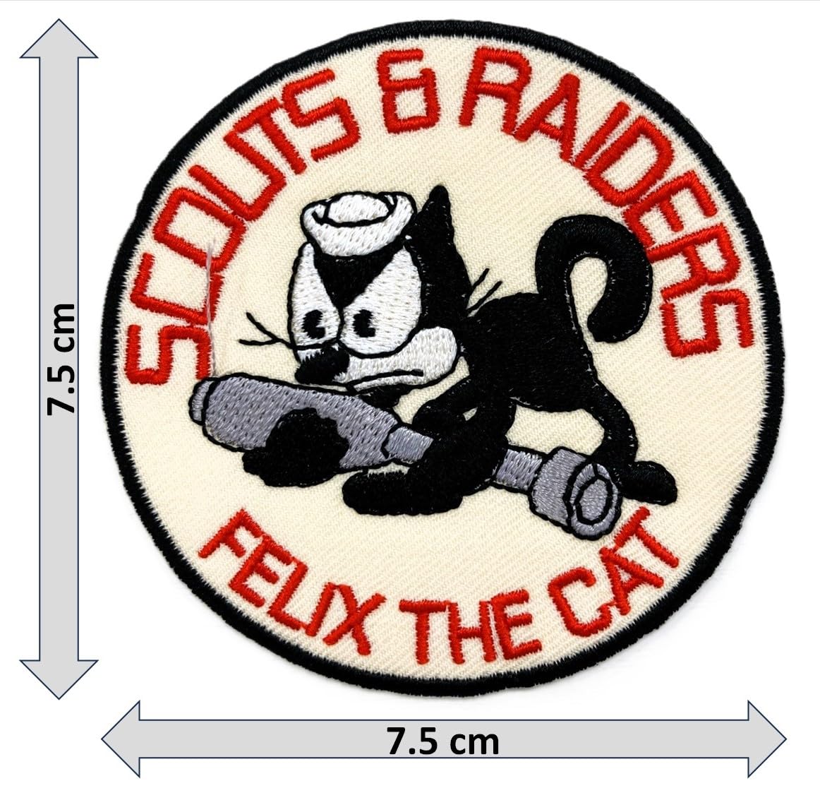 Amazon.co.jp: ワッペン レトロキャット SCOUT & RAIDERS ネコ