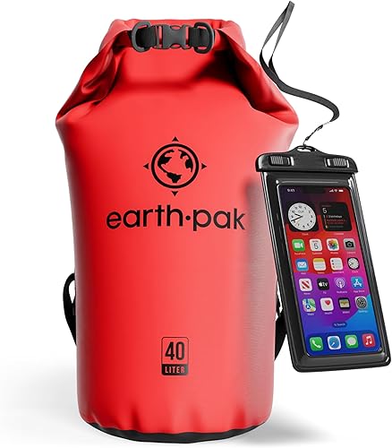 Earth Pak - Bolsa seca impermeable, mochila impermeable enrollable que mantiene el equipo seco, para kayak, rafting, canotaje, senderismo,