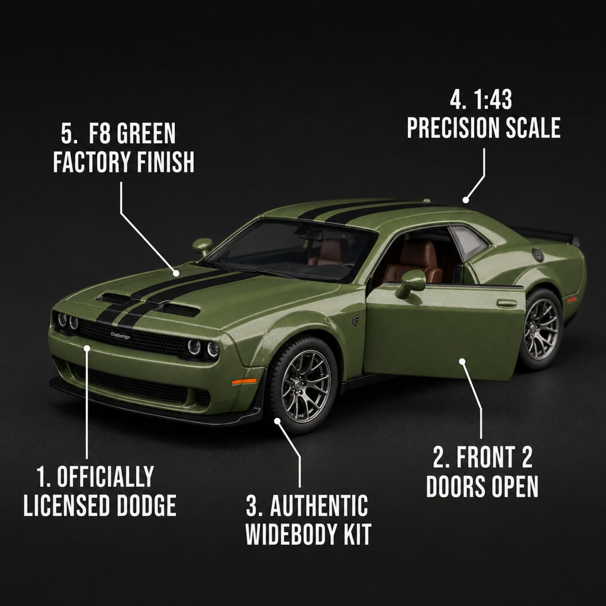 Wizplex MSZ Dodge Challenger 2022 1:43 Scale Officially Licensed