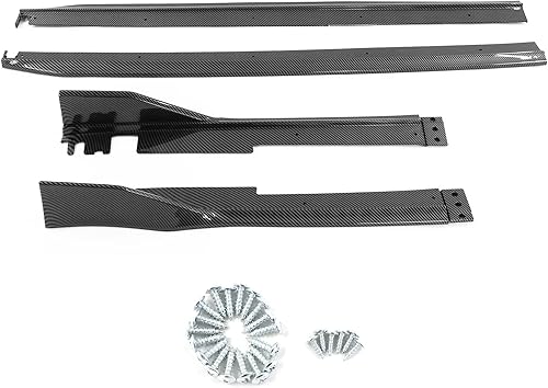 Miniatura 5 de IKON MOTORSPRTS - Faldas laterales compatibles con Honda Civic 2022-2025, 4 puertas Sedan Hatchback, polipropileno PP, fibra de carbono, impresión