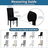 Vista 5 de Juego de 6 fundas elásticas para sillas de comedor, extraíbles y lavables, para sillas de comedor, hotel, ceremonia