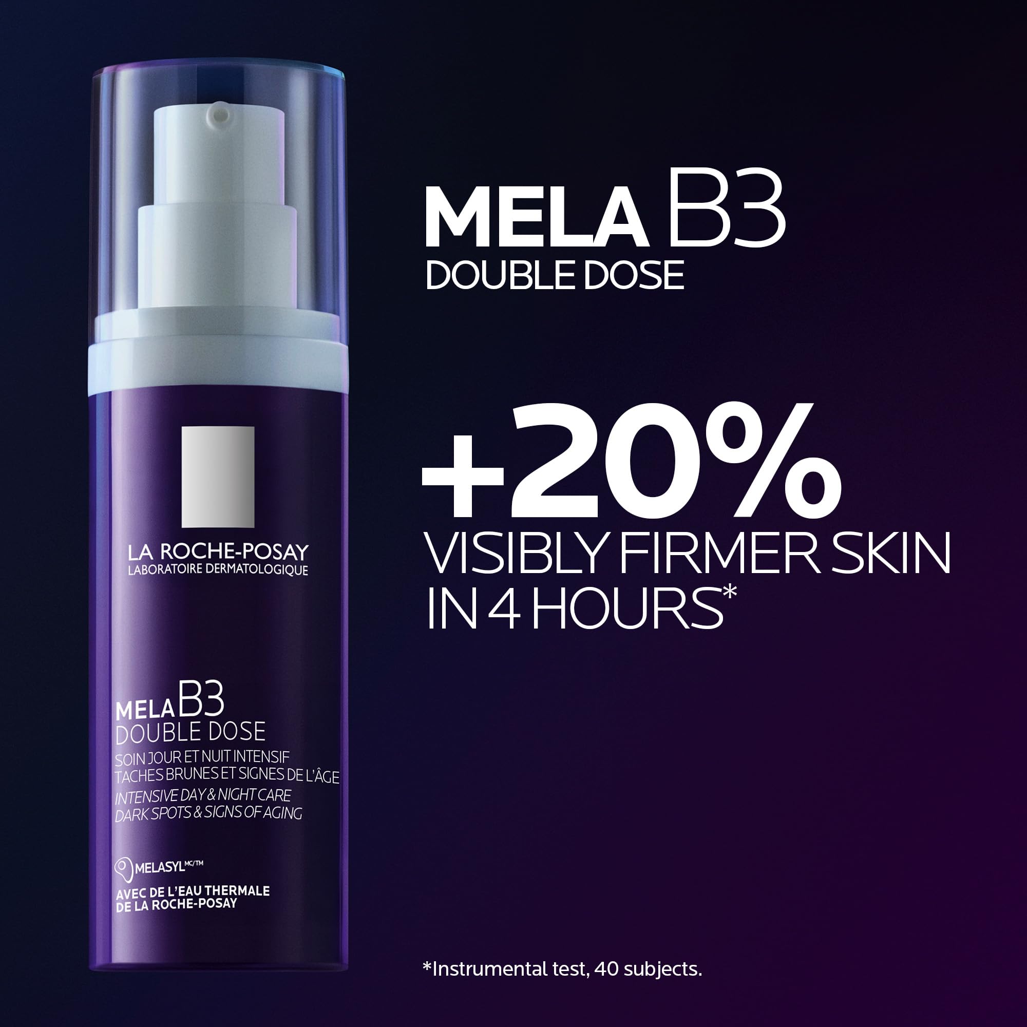 La Roche-Posay Mela B3 Double Dose 40ml – Intensive Concentrated Dark Spot Treatment with Melasyl & Niacinamide, Targets Stubborn Dark Spots, Marks & Uneven Tone for a More Even Complexion
