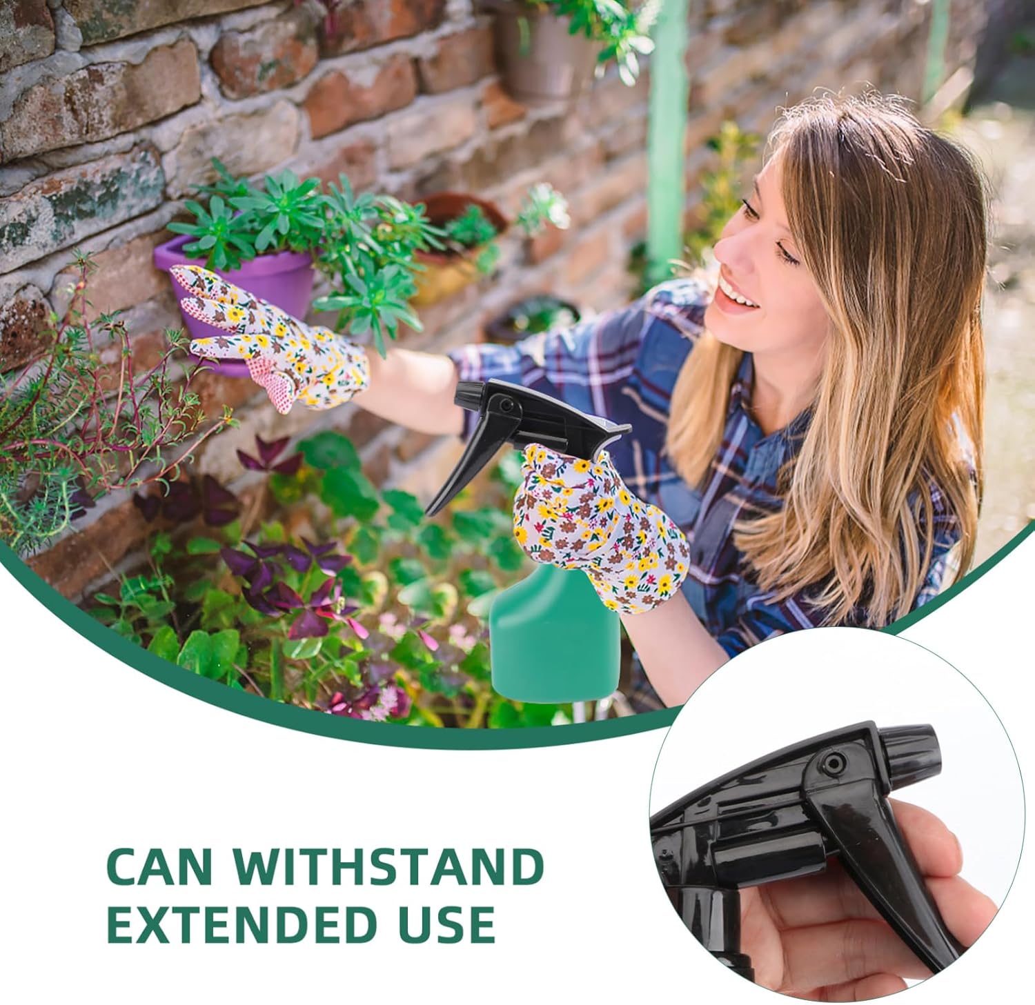 POPETPOP -one Garden Tool Set Case 10 Pcs Kit with Shovel Scissor Harrow Sprayer for Organization