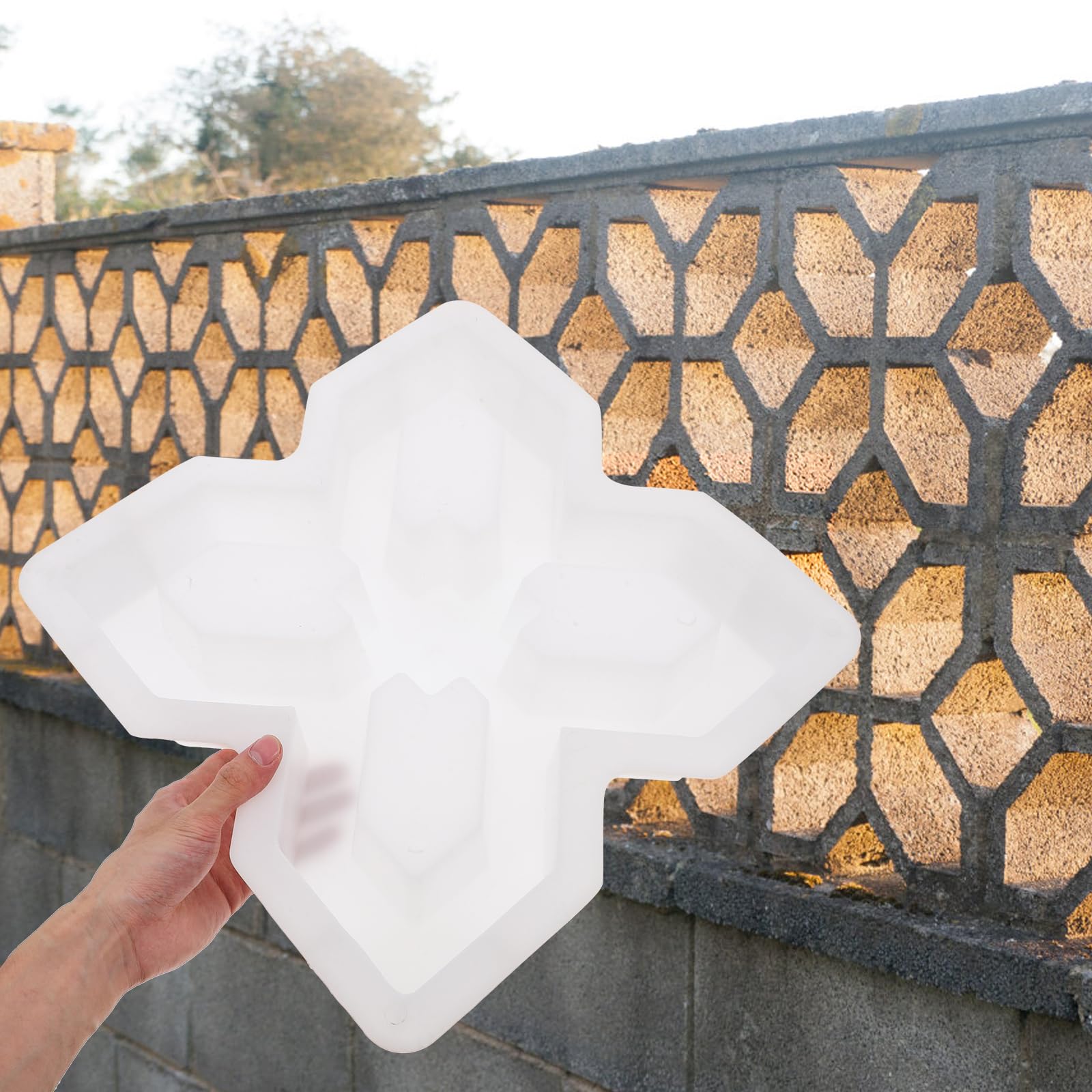 GANAZONO Concrete Molds - Paver, Cement, Brick & Stepping Stone Forms - 4 in 1 Set