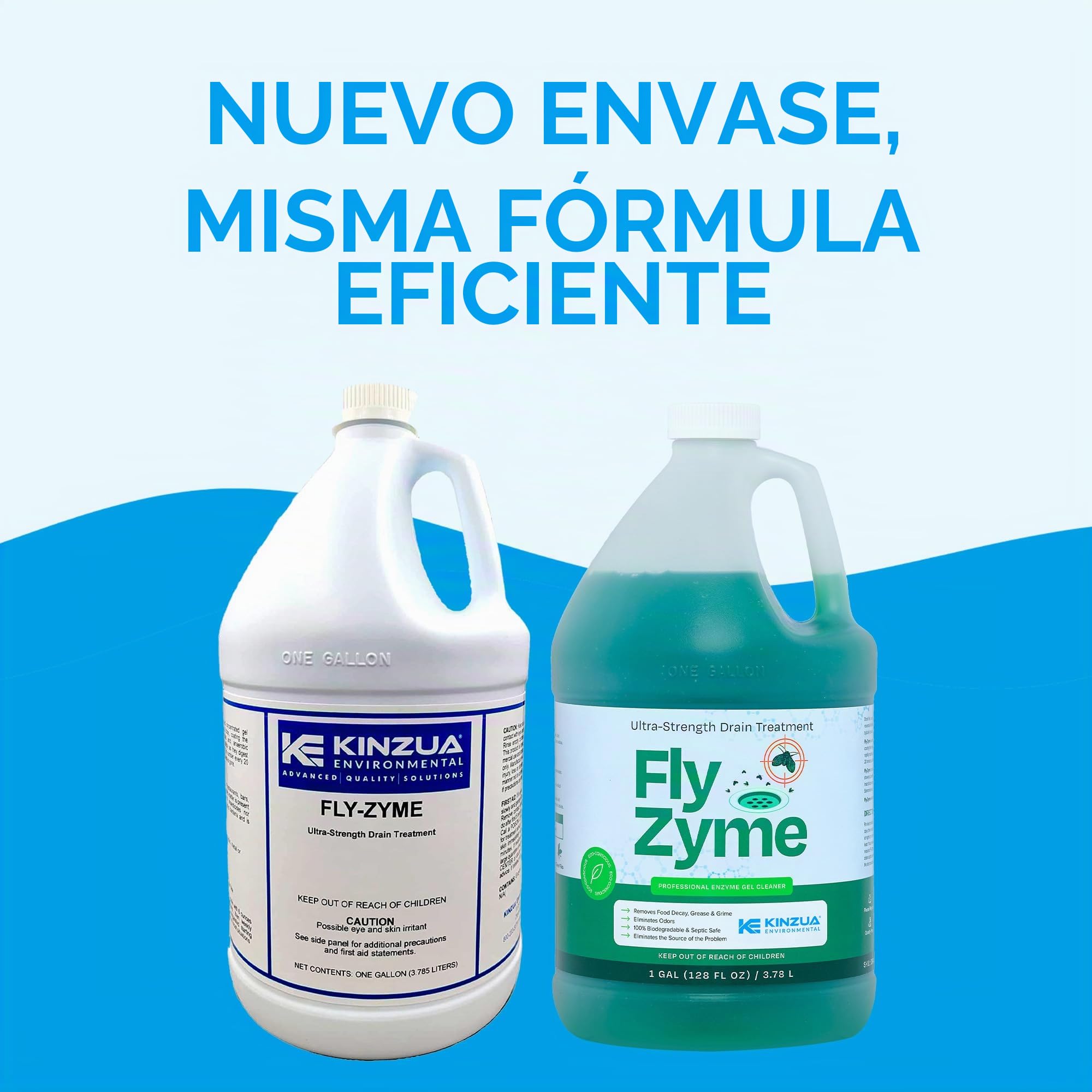 FlyZyme | Gel enzimático de drenaje ultra fuerte | Eliminador de FlyZyme de drenaje y frutas | Limpiador y tratamiento enzimático altamente concentrado | Ecológico y seguro para tuberías (1 galón)