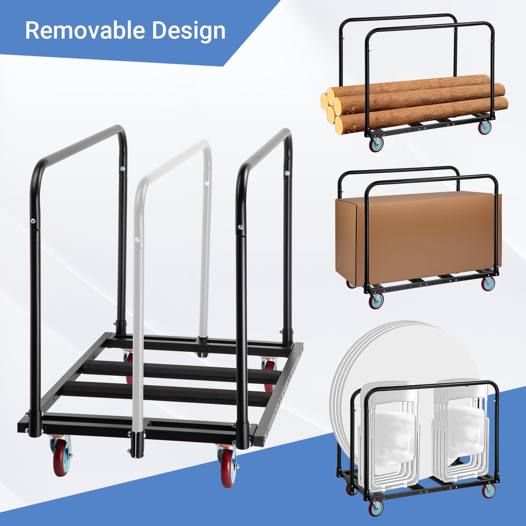 Heavy Duty Folding Table Cart - 2000 lb Capacity -5