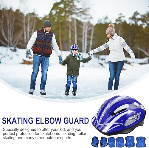 Miniatura 9 de CLISPEED Casco para niños con equipo deportivo rodilleras coderas muñequeras casco para niños de 3 a 8 años de edad ciclismo patineta patinaje sobre