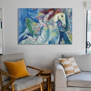 額装品/Book Illustrations/シャガール/ポスター/インテリア Amazon.co.jp: マルク・シャガール（空を飛ぶ馬）ポスター 印刷