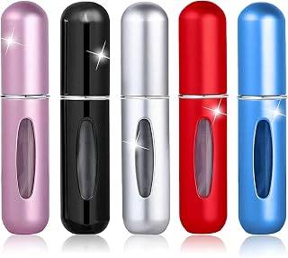 Angzhili 5PCS 5ML Perfume Atomizer,Portable Mini Refillable Perfume Empty Spray Bottle,Perfume Spray Pump Case for Traveling and Outgoing