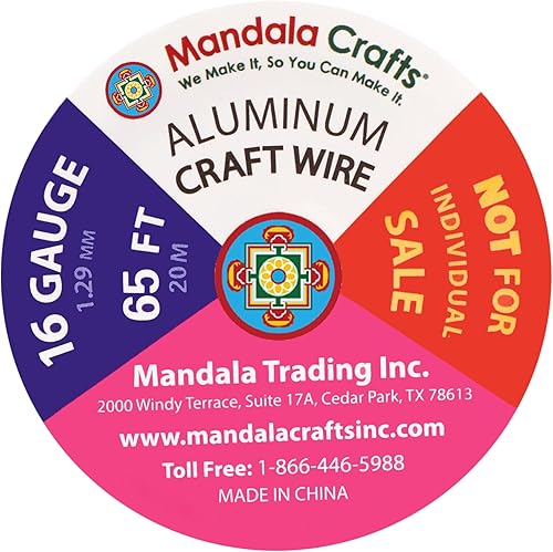 Miniatura 824 de Mandala Crafts - Alambre de aluminio anodizado de calibre 22 para hacer joyas - 121.92 m de alambre flexible de color en tonos pastel - Flexible
