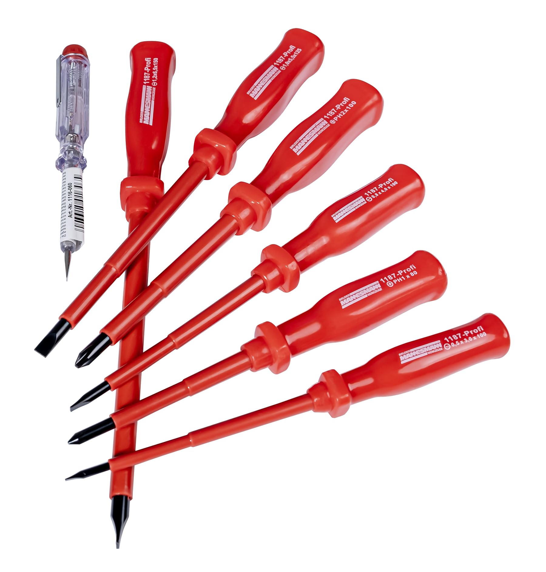 Brüder Mannesmann Set di cacciaviti elettrici, 7 pezzi | M 1187-PROFI