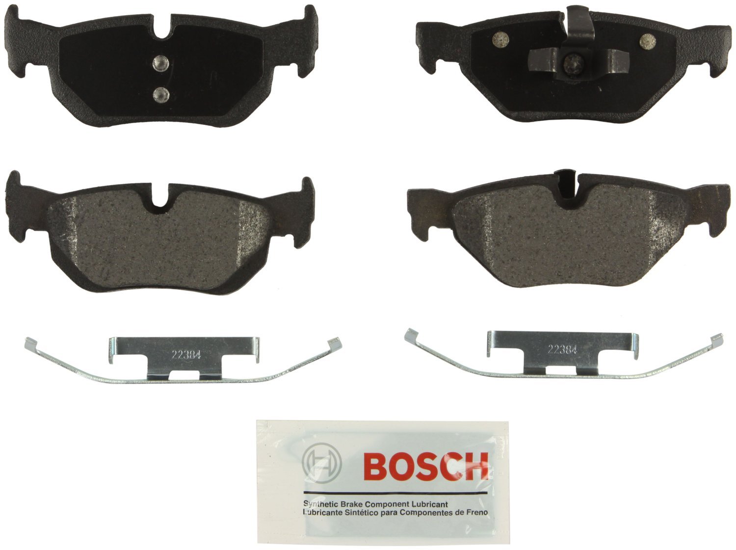 Bosch BE1324H Blue Disc Brake Pad Set with Hardware - FRONT — view 359