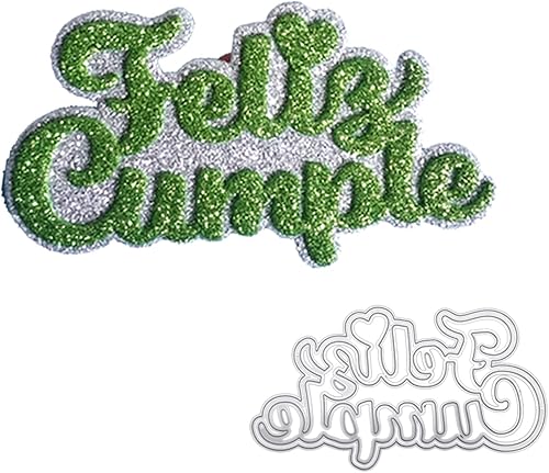 Miniatura 7 de appuivbt Troqueles de corte de metal españoles de feliz cumpleaños, sellos transparentes para manualidades, plantillas de molde de plantillas para