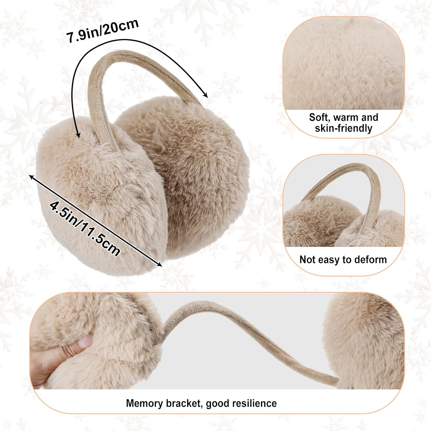 JenPen 4 Pcs Winter Hat Scarf and Gloves Set for Women Include Ear Cover Cold Weather Scarf Hat Knit Beanie Gloves - Image 4