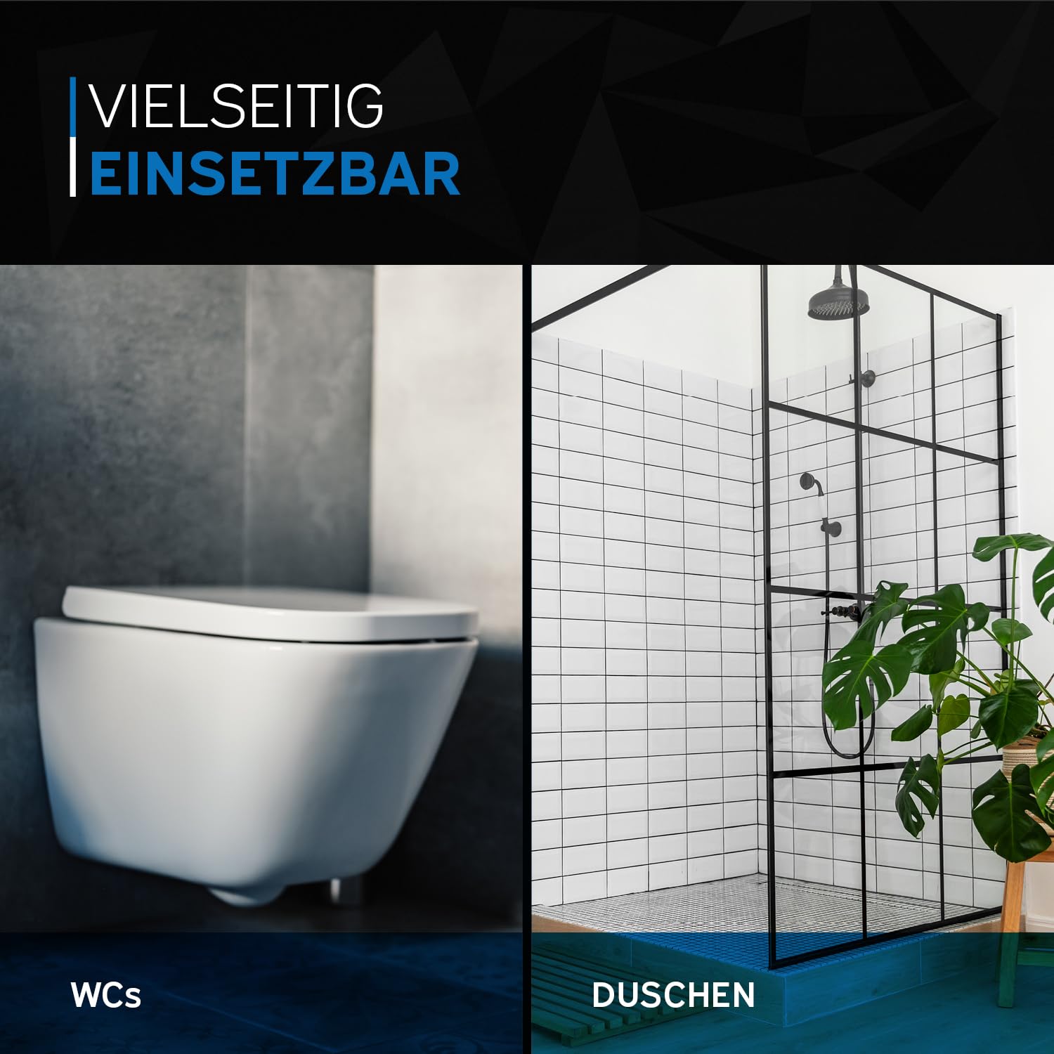 kör4u - Sturalavandini per Bagno, Cucina, Doccia e Toilette, di Alta qualità, Funzionale, Pratico, 140 mm, Ideale per la Toilette