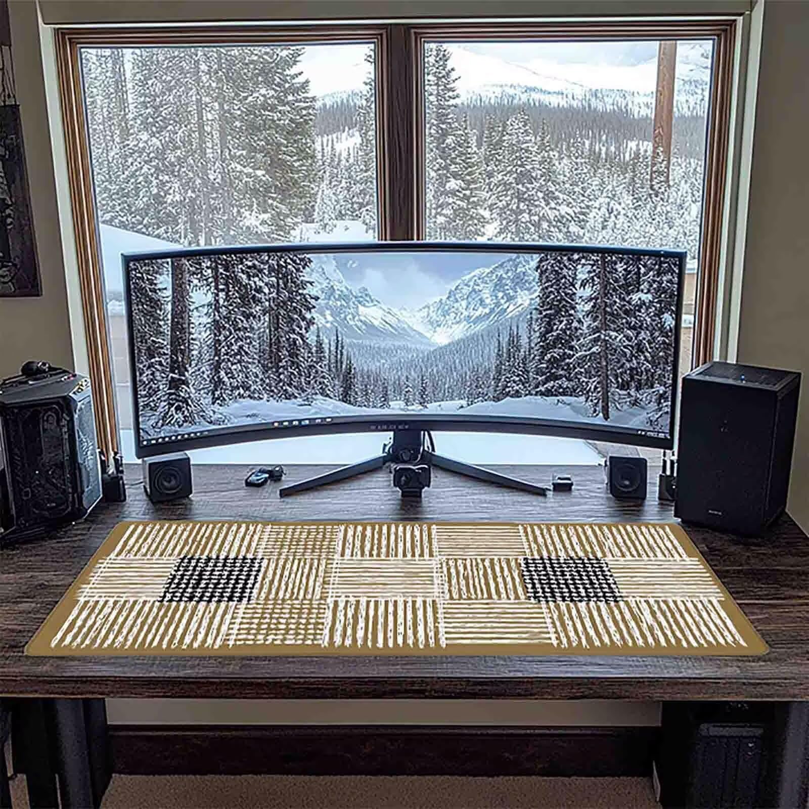 Tappetino Mouse XXL 1000x500mm Moderno Mousepad Astratto Tappetino Scrivania Grande, con base in Gomma Antiscivolo, Impermeabile Sottomano Scrivania per Computer, Ufficio, Accessori Gaming 5-478l