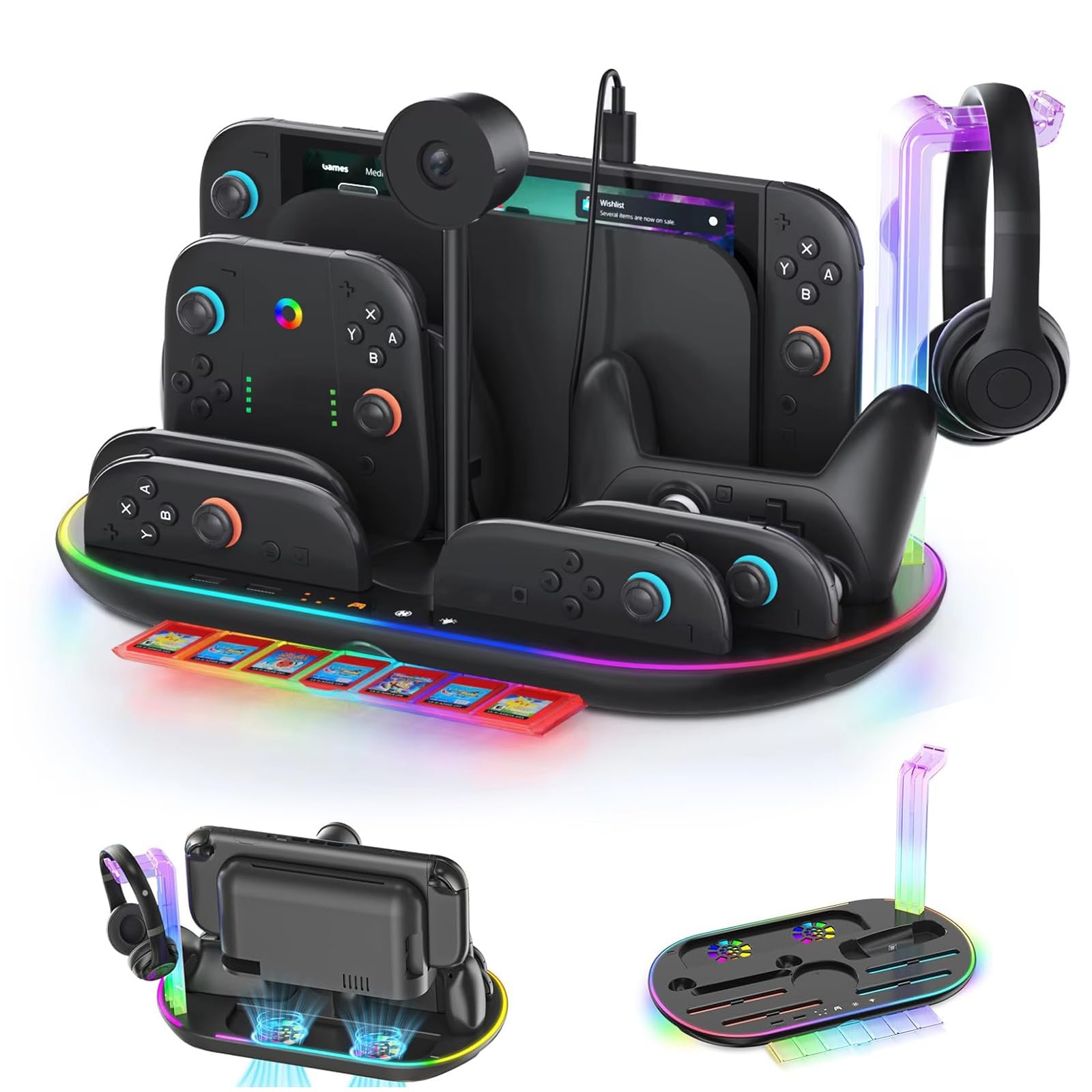 Amazon.co.jp: Switch2 Pro & Switch 2ジョイコン用冷却充電スタンド