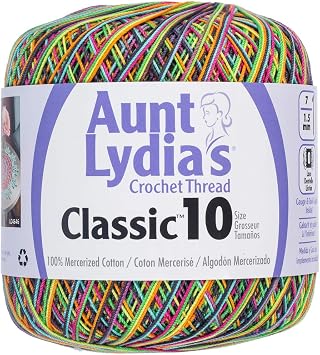 Aunt Lydia Classic Crochet Thread, Blacklight