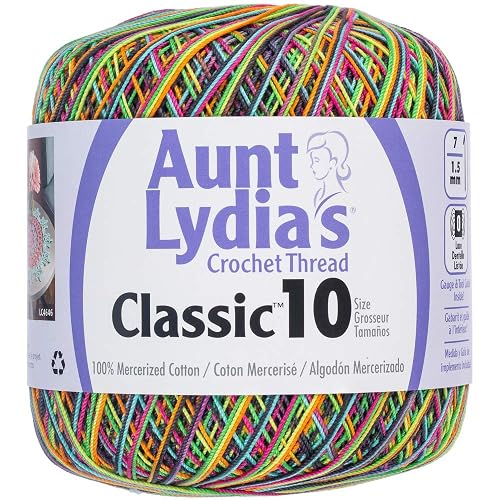 Aunt Lydia Classic Crochet Thread, Blacklight