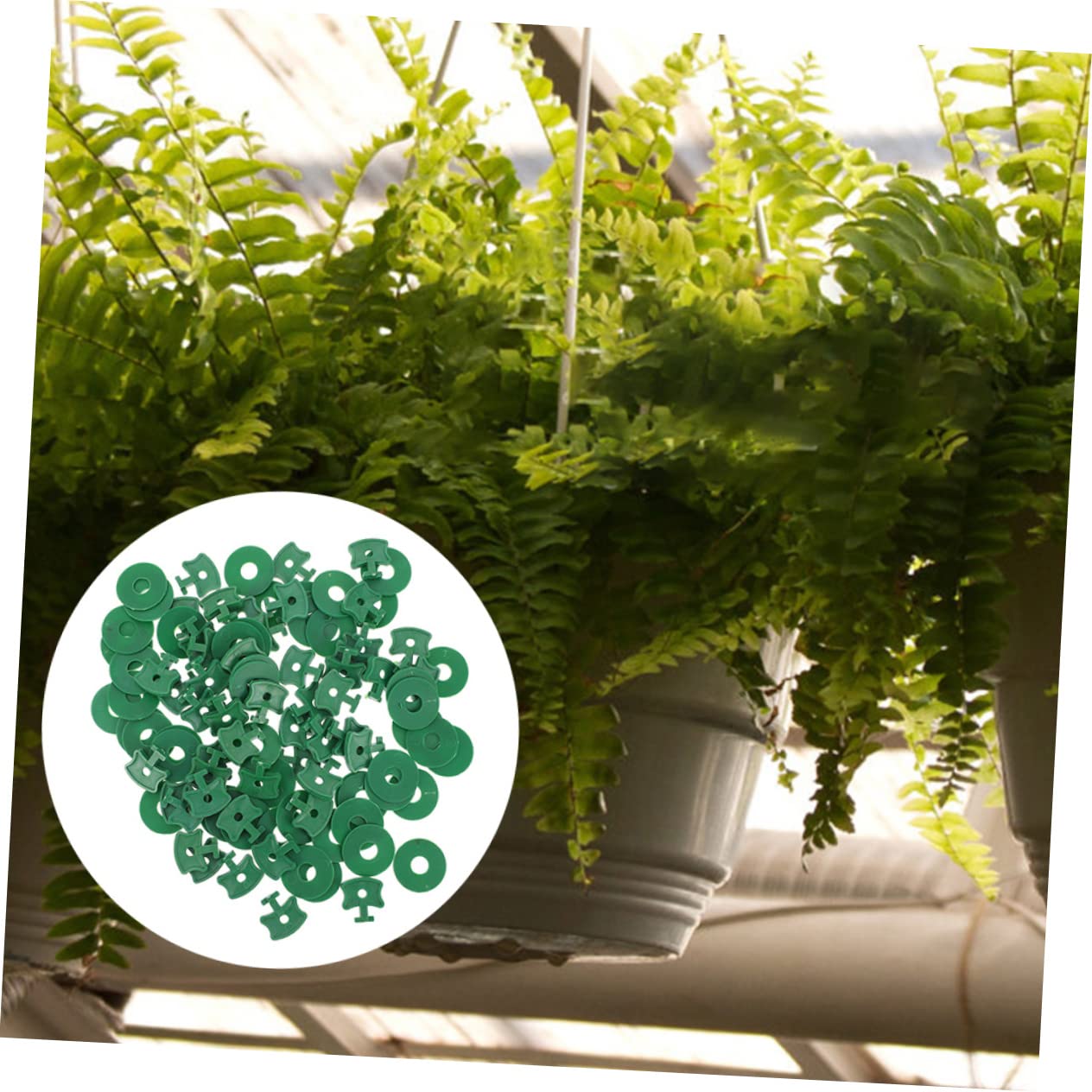 TOYANDONA 200 Set Clip di Fissaggio per Serra Viti Netto Clip di Fissaggio per Piante Clip in Serra Coperture Riutilizzabile Pianta Rete Clip da Giardino Accessori Serra Verde Pp