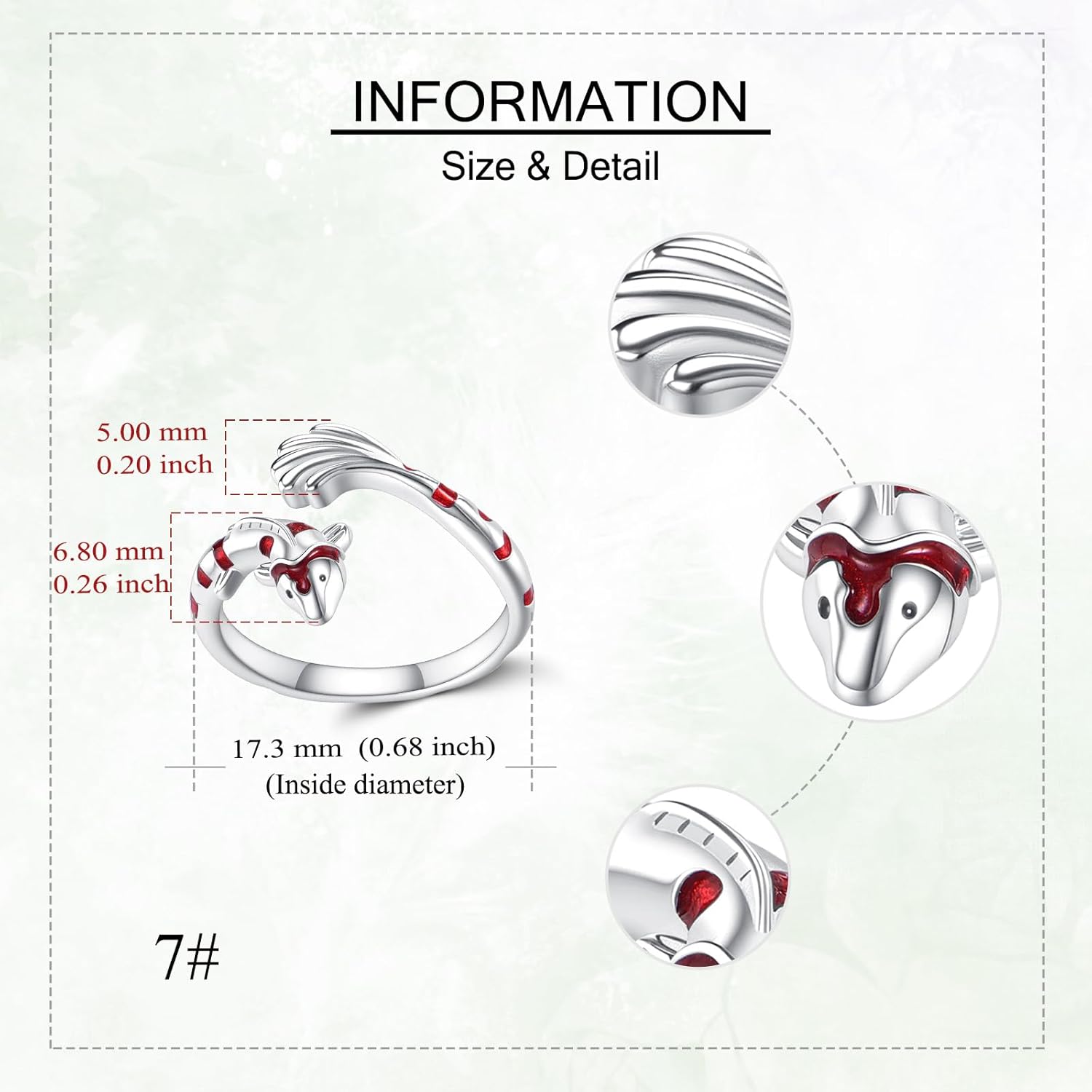 YAFEINI Koi Fish Ring 925 Sterling Silver Adjustable Open Ring Koi Jewelry Fish Gifts for Women - Image 4